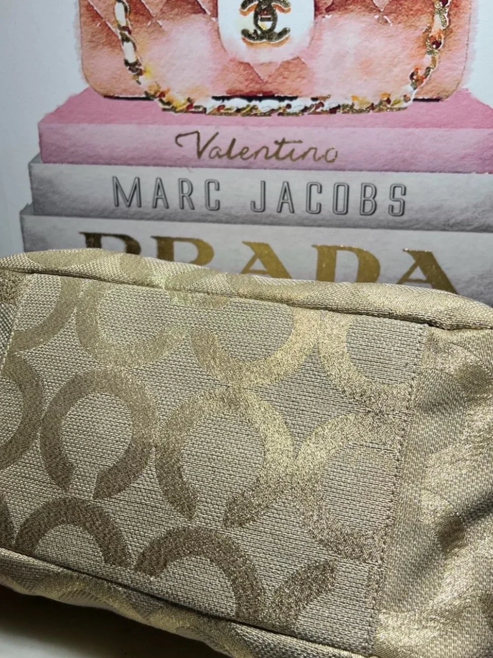 Coach Gold Patterned Women's Shoulder Bag